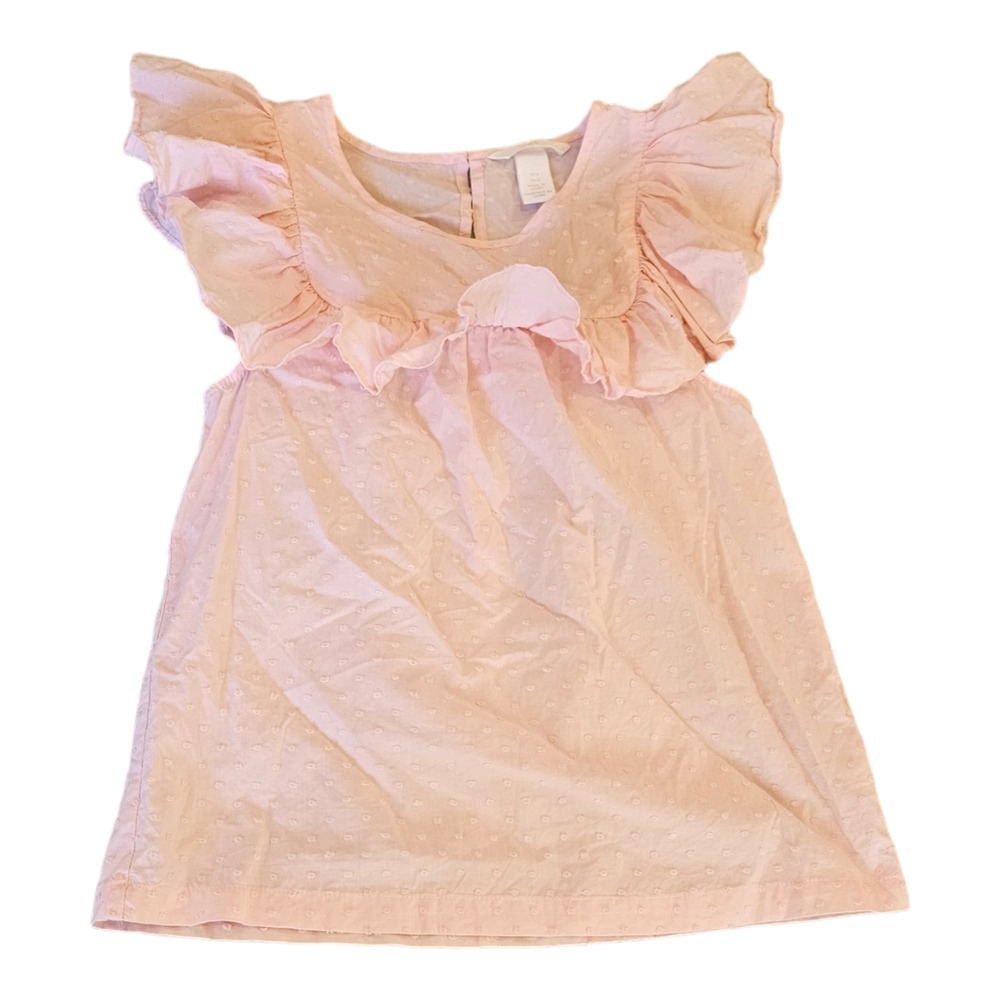 H&M Size 0 Pink Ruffle Shirt